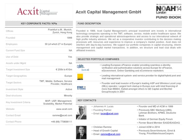 NOAH 2014 Fund Book: Venture Capital - Page 7