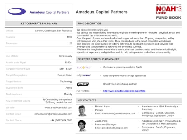 NOAH 2014 Fund Book: Venture Capital - Page 10