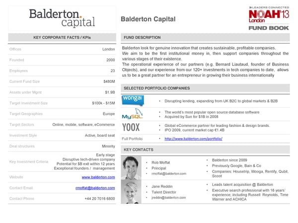 NOAH 2014 Fund Book: Venture Capital - Page 14