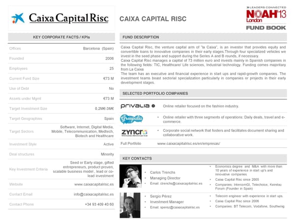 NOAH 2014 Fund Book: Venture Capital - Page 18