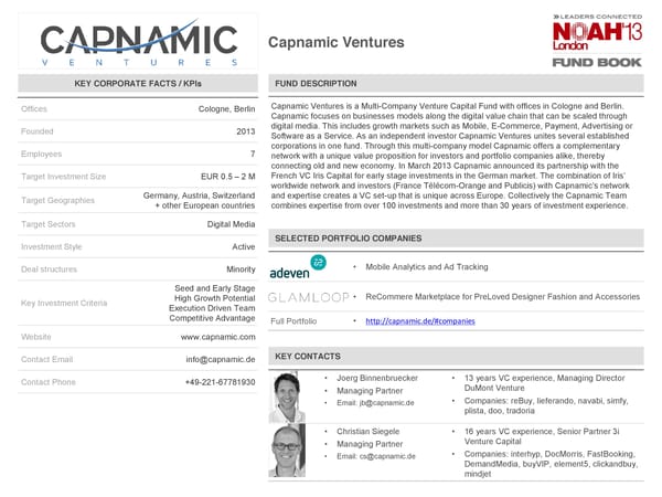 NOAH 2014 Fund Book: Venture Capital - Page 19