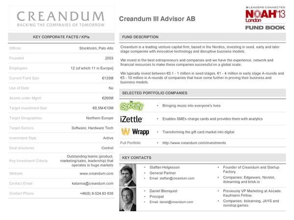 NOAH 2014 Fund Book: Venture Capital - Page 22