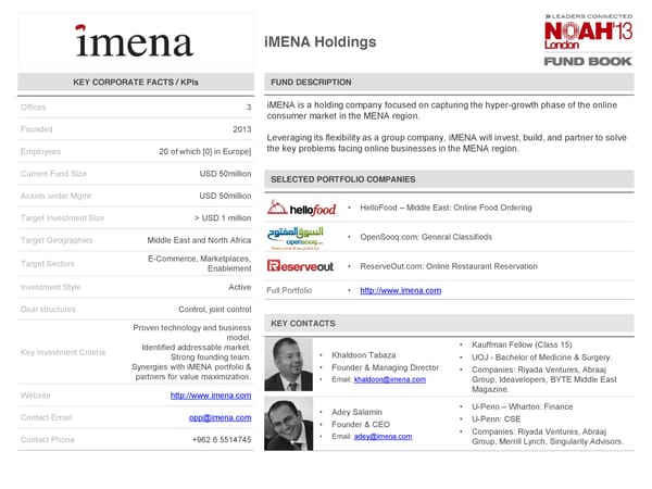 NOAH 2014 Fund Book: Venture Capital - Page 48