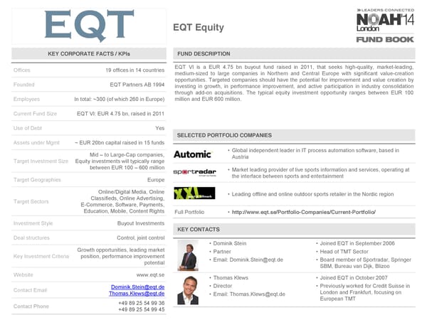 NOAH 2014 Fund Book: Buyout + Debt - Page 4