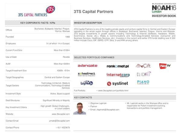 NOAH 2016 London Investor Book - Page 11