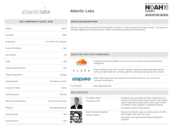 NOAH 2016 London Investor Book - Page 16