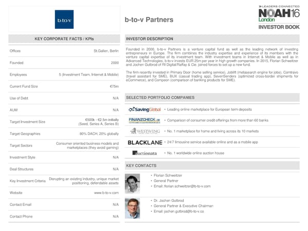 NOAH 2016 London Investor Book - Page 21