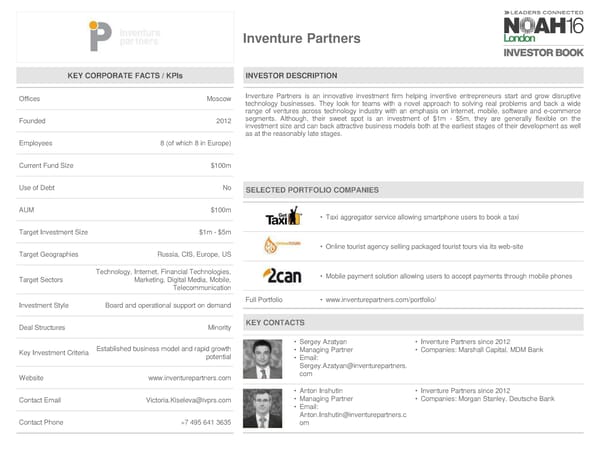 NOAH 2016 London Investor Book - Page 45