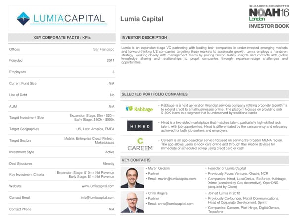 NOAH 2016 London Investor Book - Page 50