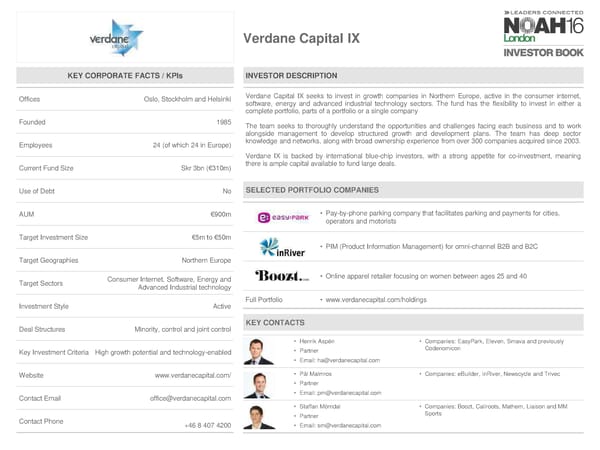 NOAH 2016 London Investor Book - Page 70