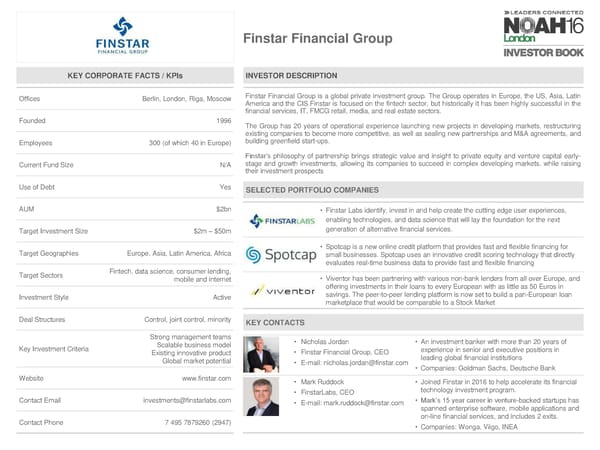 NOAH 2016 London Investor Book - Page 79