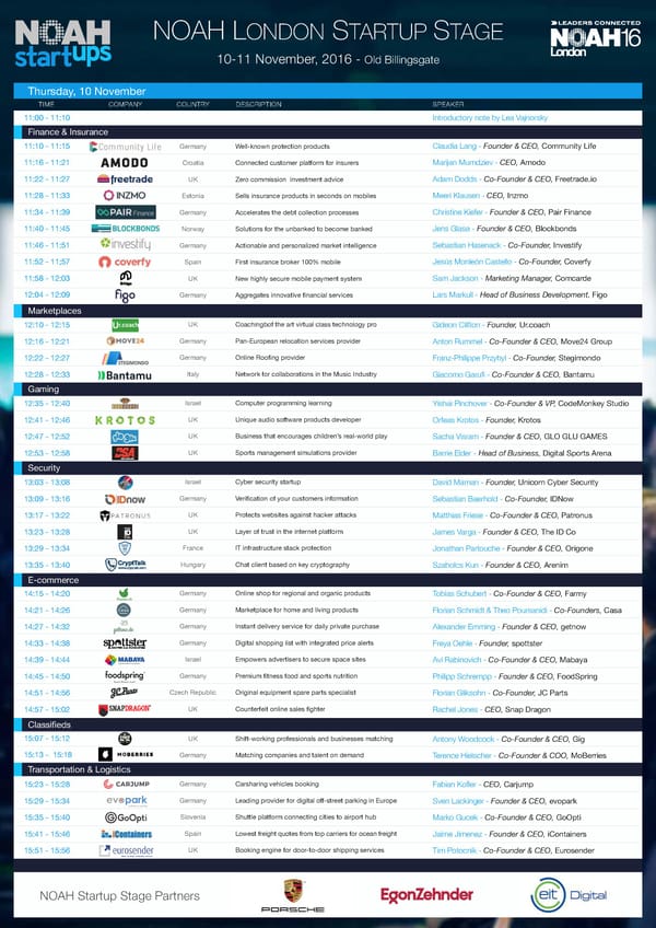 NOAH London Startup Stage - Page 1