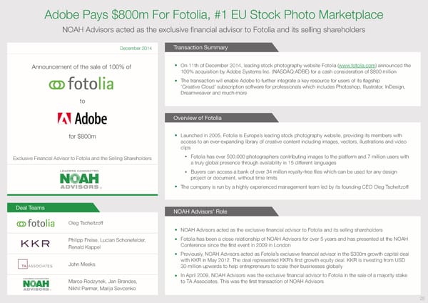 Adobe Pays $800m For Fotolia, #1 EU Stock Photo Marketplace Case Study - Page 1