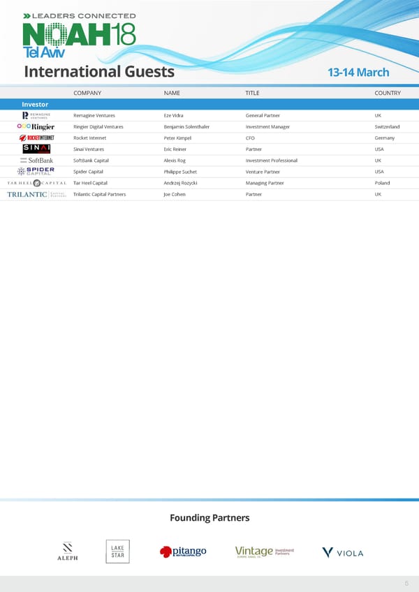 NOAH18 Tel Aviv International-Guests - Page 5
