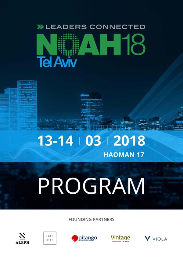 NOAH18 Tel Aviv Program - Page 1