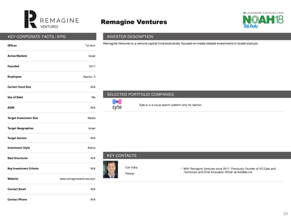 NOAH 18 Tel Aviv Investor Book - Page 33