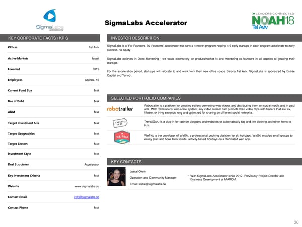 NOAH 18 Tel Aviv Investor Book - Page 36