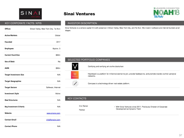 NOAH 18 Tel Aviv Investor Book - Page 37