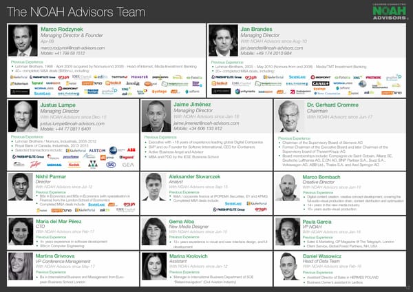 NOAH Advisors Overview - Page 12