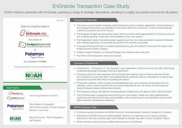 NOAH Advisors Overview - Page 41