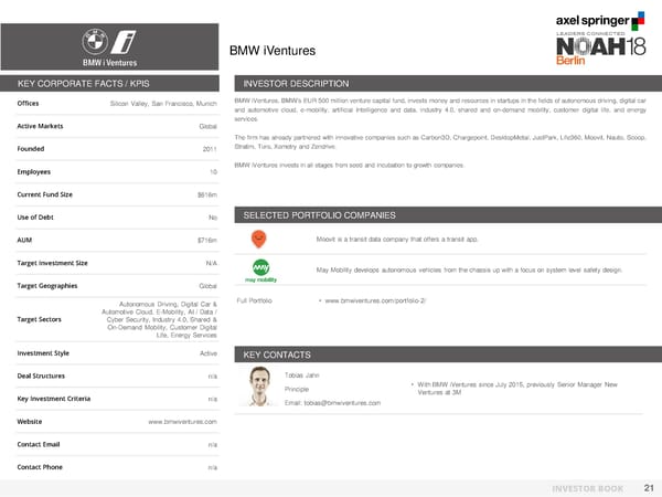 NOAH Berlin 2018 - Investor Book - Page 22