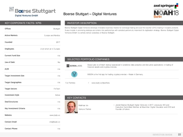 NOAH Berlin 2018 - Investor Book - Page 23