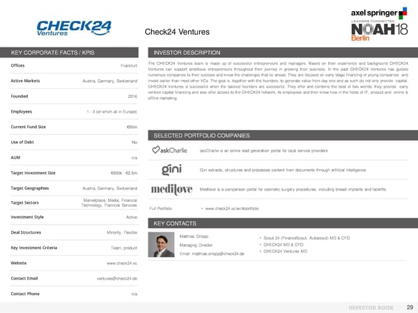 NOAH Berlin 2018 - Investor Book - Page 30