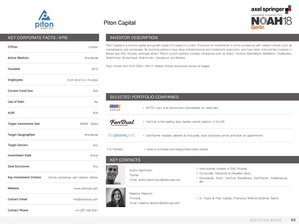NOAH Berlin 2018 - Investor Book - Page 65