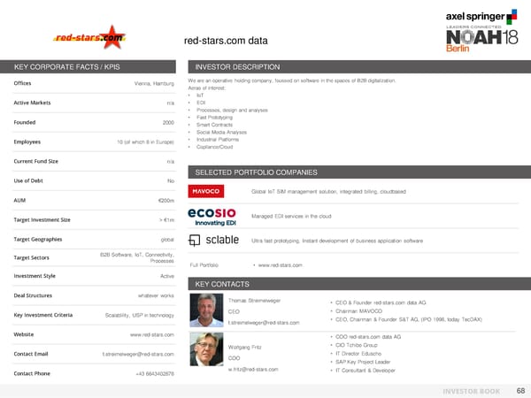 NOAH Berlin 2018 - Investor Book - Page 69