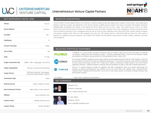 NOAH Berlin 2018 - Investor Book - Page 77