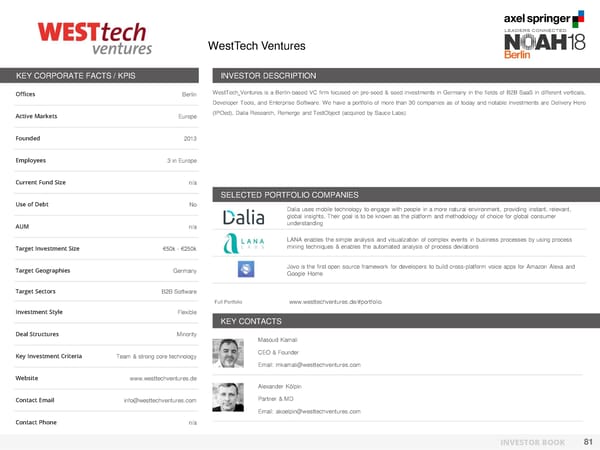 NOAH Berlin 2018 - Investor Book - Page 82