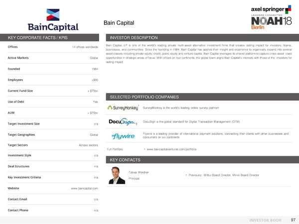 NOAH Berlin 2018 - Investor Book - Page 98