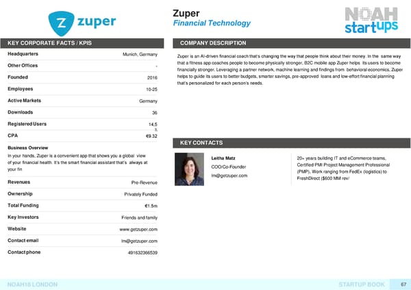 NOAH18 London Startup Book - Page 67