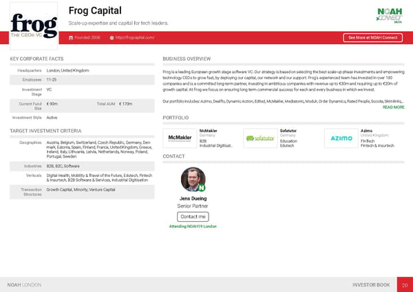 NOAH19 London Investor Book - Page 23