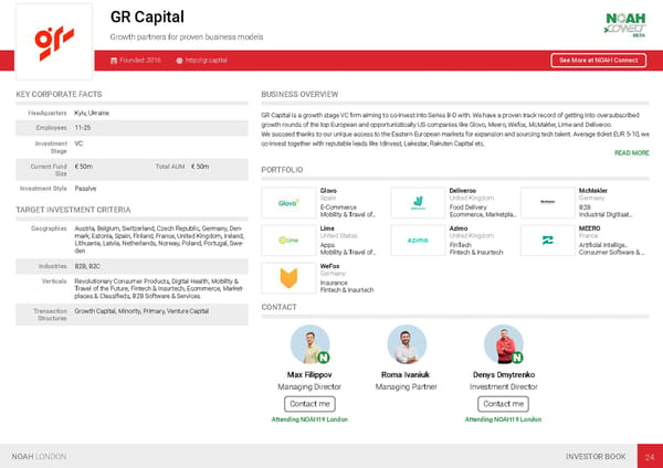 NOAH19 London Investor Book - Page 27