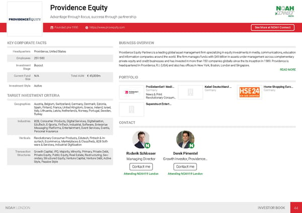 NOAH19 London Investor Book - Page 47