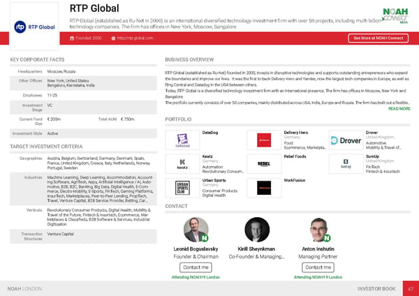 NOAH19 London Investor Book - Page 50
